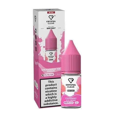 Crystal Clear Nic Salt - Strawberry Ice Cream - Online - Vapes