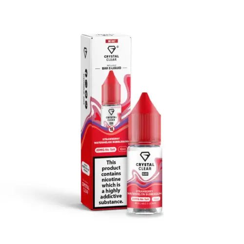 Crystal Clear Nic Salt - Strawberry Watermelon Bubblegum - Online - Vapes